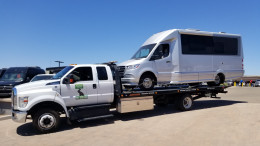 Freeway Towing & Storage Towing Luxury Mercedes Sprinter Van near Scottsdale Az